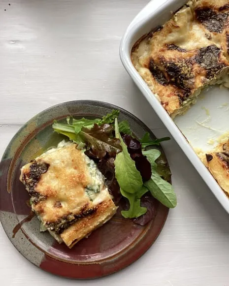 A Classic Creation for Layered Pasta with Courgette and Three Cheeses